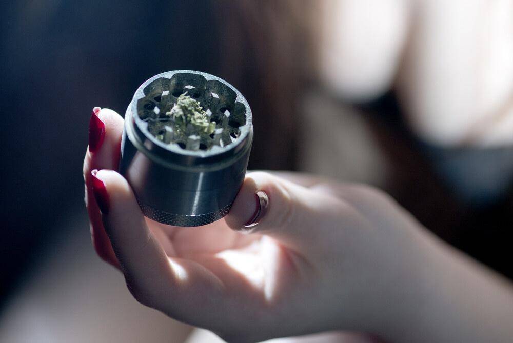 grinding cannabis